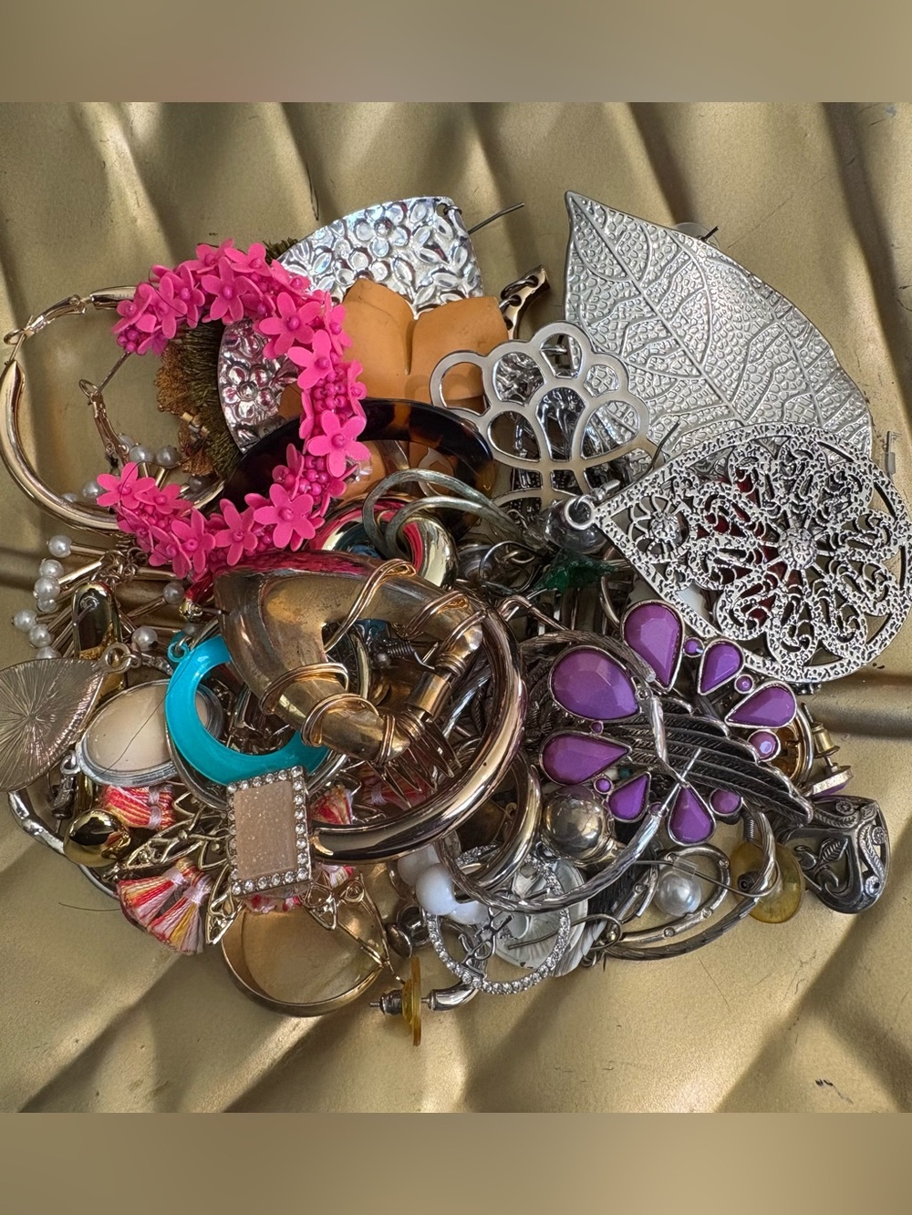 55 SINGLE Solo Earrings Craft Repurpose Jewelry Lot NO MATCHING SETS